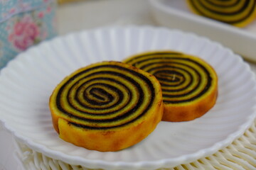 Lapis Legit Gulung is Indonesian Traditional Thousand Layered Cake Roll.