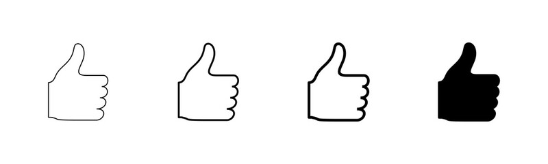 like icon vector isolated on white background. Thumbs up icon. social media icon