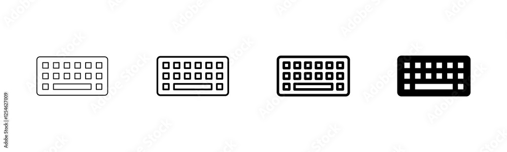 Fototapete keyboard icon vector isolated on white background. keyboard vector symbol