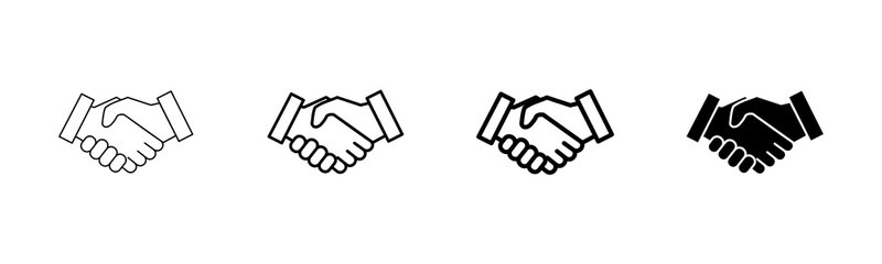 Business handshake icon vector isolated on white background. Handshake icon vector. contract agreement. Trust icon vector. Deal. Done. partnership icon