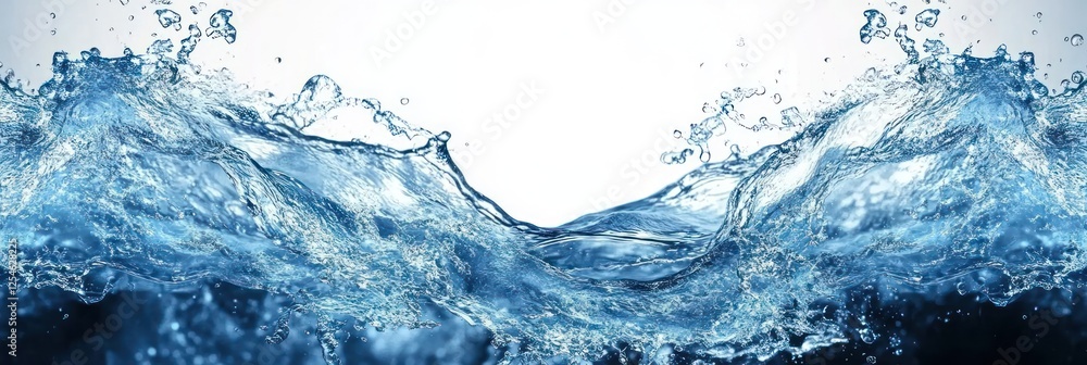 Aufkleber dynamic splashes of clear water creating a refreshing scene