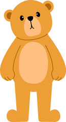 cute little cub tilted its head in confusion illustration