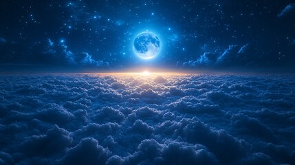 Beautiful Moon in the Skies