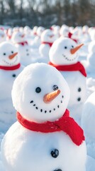 Winter Snowmen Field