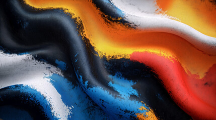 Distorted Fabric Print with Overlapping Patterns surreal clothing design featuring misaligned duplicated graphics