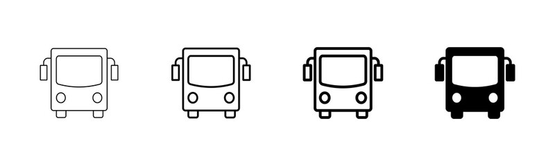 Bus Icon vector isolated on white background. Black bus vector icon