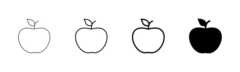 Apple icon vector isolated on white background. Apple vector icon.