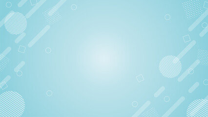 Obraz premium Geometric background Memphis (light blue)