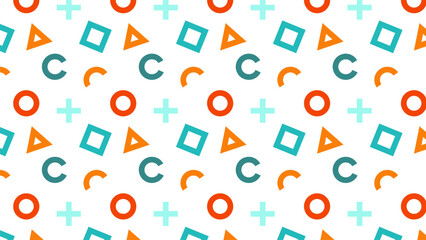 Colorful geometric cute pattern background