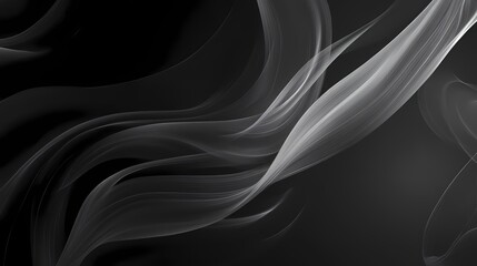 Obraz premium Abstract flowing light forms on dark background creating a sense of depth and movement