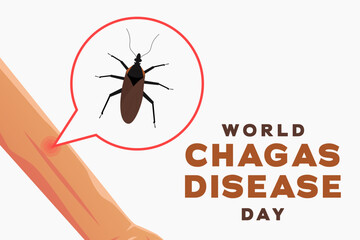 world chagas disease day background illustration in flat design