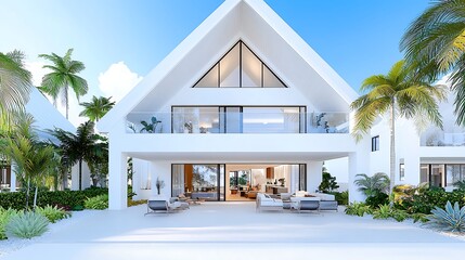Fototapeta premium Contemporary beach villa