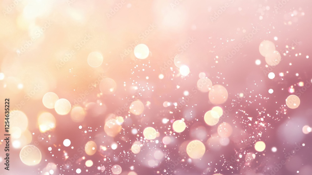 Aufkleber ethereal glow of soft light with delicate bokeh and shimmering particles in pastel colors