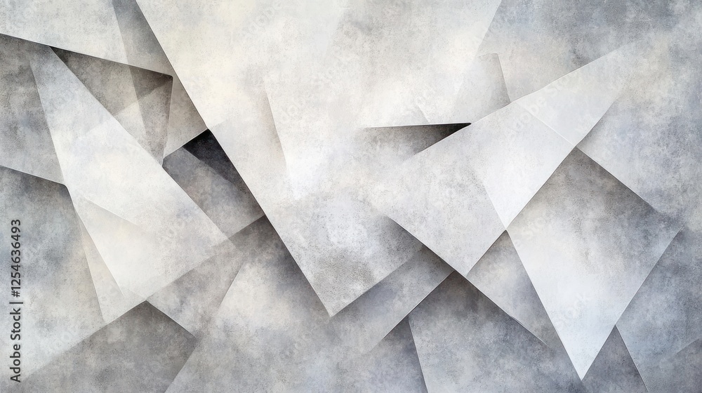 Poster abstract layered paper texture with soft gray tones and shadows