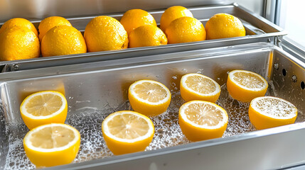 Lemons soaking, preparation, kitchen, citrus fruits