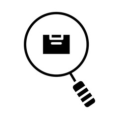 Simple Delivery Glyph Icon - Logistics and Shipping Services