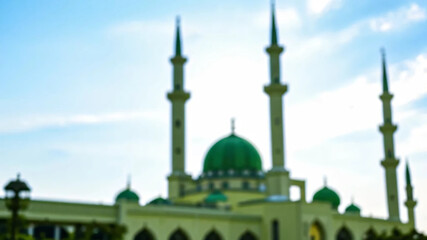 Naklejka premium Beautiful blurred background of mosque building