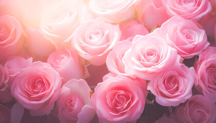 rose flower pink pastel colour soft focus background blur style
