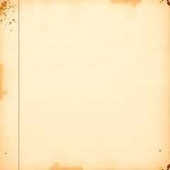 Naklejka premium A textured image of aged lined paper with subtle coffee stains and splatter marks evokes a sense of nostalgia and vintage charm. Perfect for backgrounds, scrapbooking.