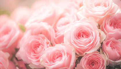 rose flower pink pastel colour soft focus background blur style