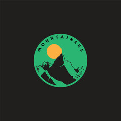 Mountain logo design inspiration, Mountain illustration, outdoor adventure . Vector graphic print for t shirt and other uses