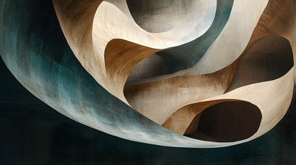 Large circular sculpture surrounded by colorful tulips in a dreamlike garden setting