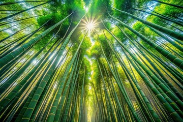 Aerial View of Arashiyama Bamboo Grove, Kyoto, Japan - Lush Green Canopy