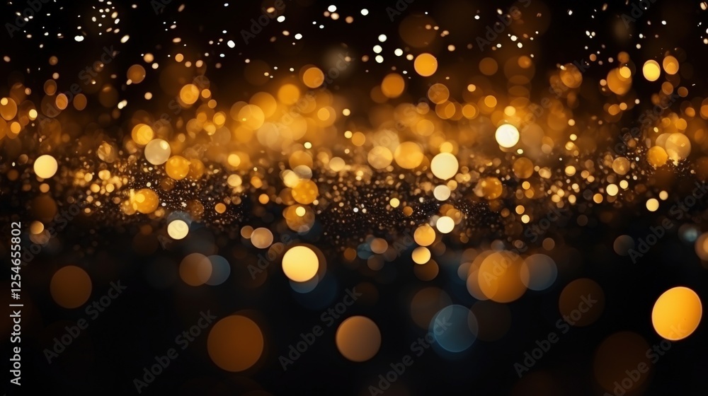 Poster glimmering golden glittering bokeh background with sparkles and shimmering lights for stunning creat