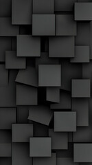 Abstract 3D Black Cube Background