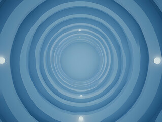 Obraz premium Abstract 3D Blue Concentric Circles Background