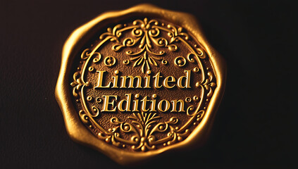 "Limited Edition" &ndash; A classic gold seal emphasizing exclusive, rare, and high-value collectible items.
