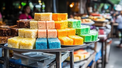 Fototapeta premium Traditional Thai Dessert: Sweet and Exotic Delicacies from Thailand