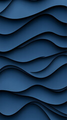 Abstract Blue Wave Background Illustration
