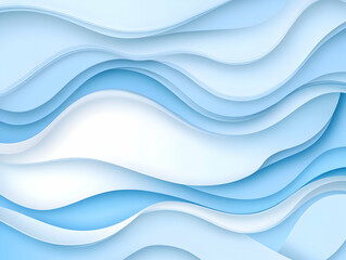 Abstract Blue Wave Background Illustration