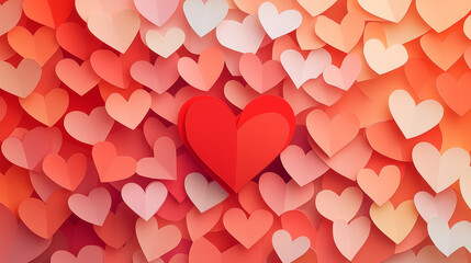 red hearts background
