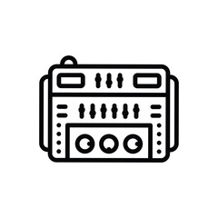 Black line icon for mastering
