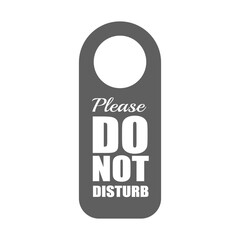 Do Not Disturb Sign Hotel Room Door Hanger Grey Color