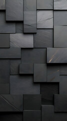 Dark Gray 3D Abstract Background, Stone Texture