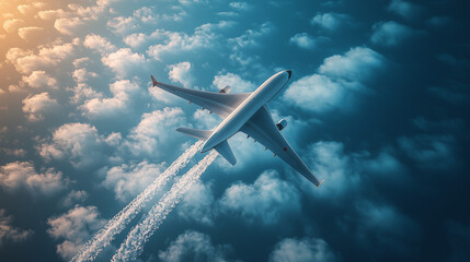Fototapeta premium Flying airplane