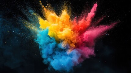 Fototapeta premium Vibrant Color Explosion: A Symphony of Hues