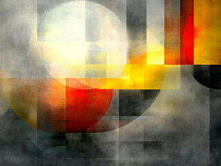 Abstract Geometric Illustration Warm Hues