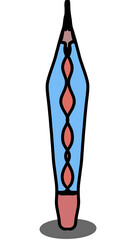 Pen ink to book Colourful 