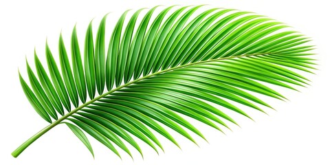 Obraz premium PNG Palm Tree Leaf, Isolated White Background - Tropical Plant Clipart