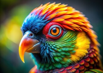 Serpent Eagle Face Close Up, Long Exposure Wildlife Photography