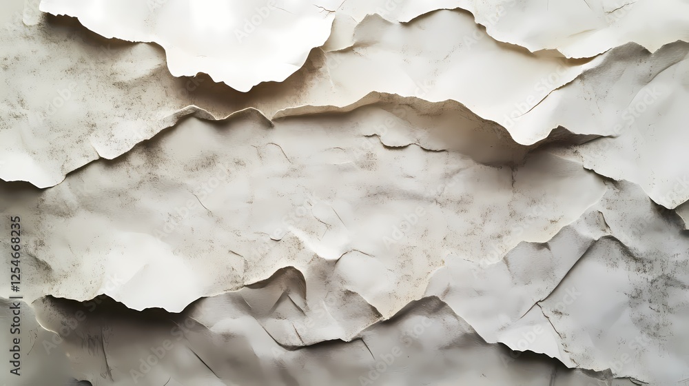 Aufkleber abstract white paper texture with crumpled surface and delicate shadows for background use