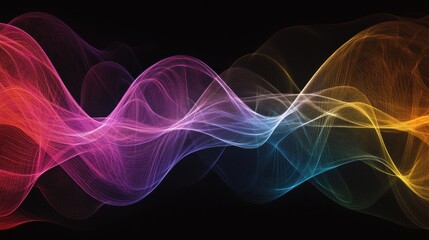 Obraz premium Colorful abstract wave background, design element