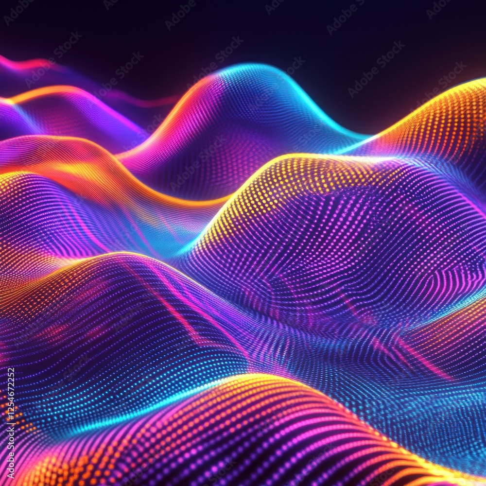 Poster abstract vibrant wave pattern background