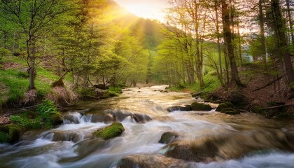 Obraz premium Mountain Stream Magic