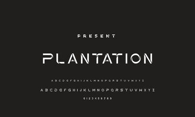 Abstract minimal future alphabet fonts. simple typography sport future creative font . vector illustrator