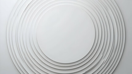 Obraz premium Abstract White Circular Layers Illustration